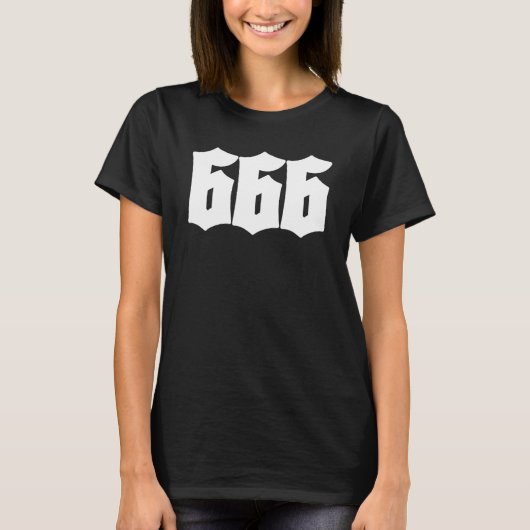 666 6オカルト六暗黒美術グランジゴシックゴシック Tシャツ (正面)