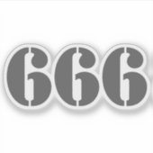 666 (grey) シール (正面)
