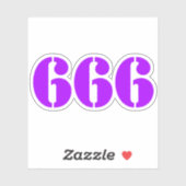 666 (purple) シール (シート)