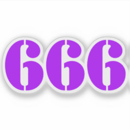 666 (purple) シール