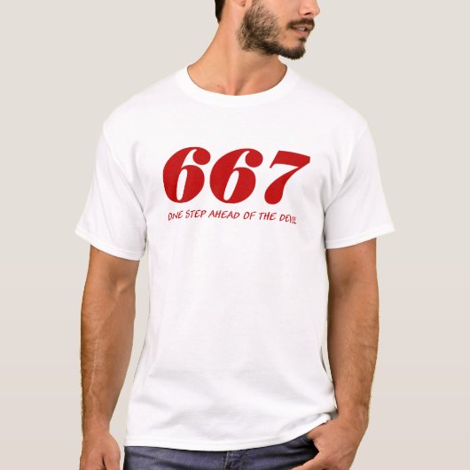 667-One Step Ahead Of The Devil Tシャツ (正面)