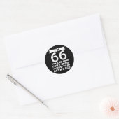 66 どうしたらいいかわからない年齢 66歳の誕生日の引用 ラウンドシール (封筒)