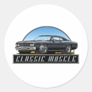 66 Chevelleの黒 ラウンドシール