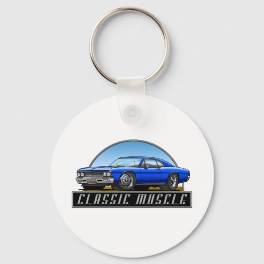 66_Chevelle_Blue キーホルダー (正面)