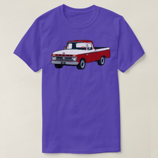 66 White Red F Truck Tシャツ (デザイン正面)