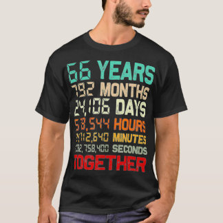 66 Years Together Couple Matching 66th Wedding Ann Tシャツ