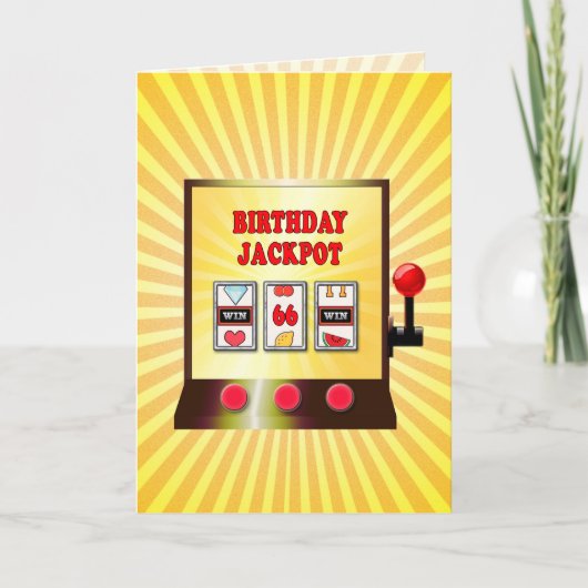 66th誕生日スロットマシンカード カード (正面)