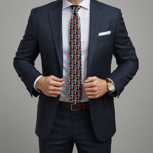 67おもしろいミームアイスクリームセブンGen Alpha ネクタイ