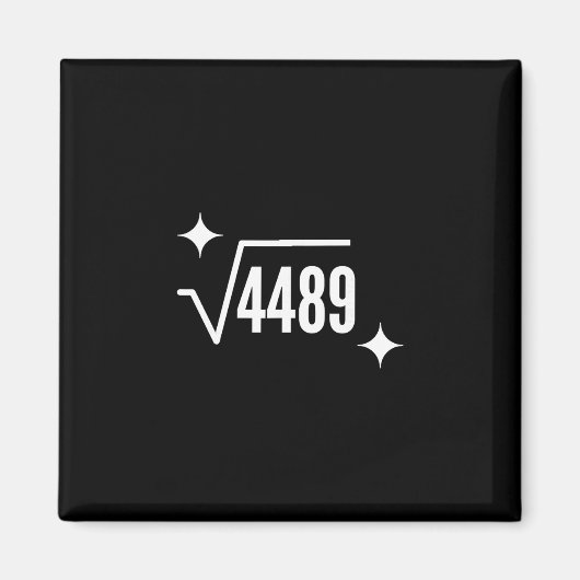 67おもしろいミーム平方根4489スラング数学先生 マグネット (正面)