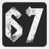 67おもしろいミーム6セブンGen Alpha スクエアシール (正面)