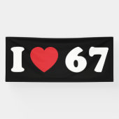 67おもしろいミームI Love Six Seven 67誕生日 横断幕 (横)