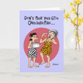 67おもしろい誕生日 カード (黄色い花)