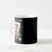 67からの着信 サラリーマン おもしろい流行語 メメ デザインの携帯電話の画面 コーヒーマグカップ (正面左)