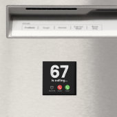 67からの着信 楽しいGen Zのスラング ミーム 携帯の画面 マグネット (インサイチュ (食洗機))