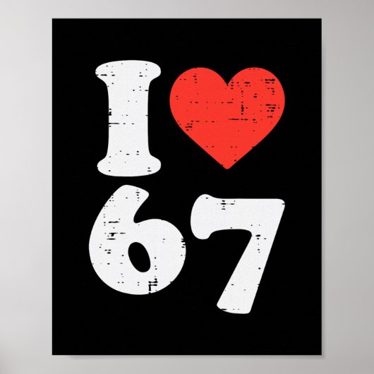 67が大好き！面白い6 7 コスチューム ミーム シックス セブン キッズ ポスター (正面)