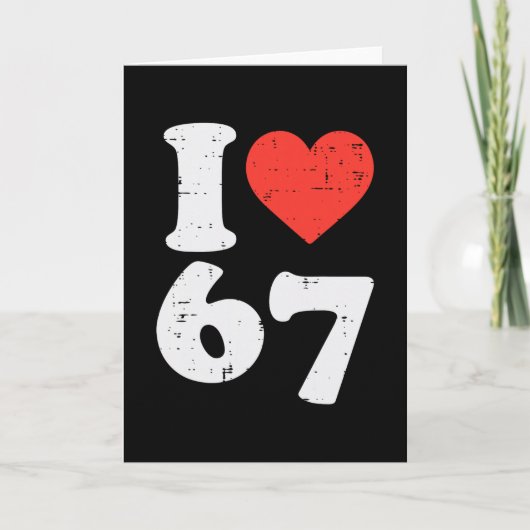 67が大好き 面白い 6 7 コスチューム ミーム 6 歳 7 歳の子供たちよ カード (正面)