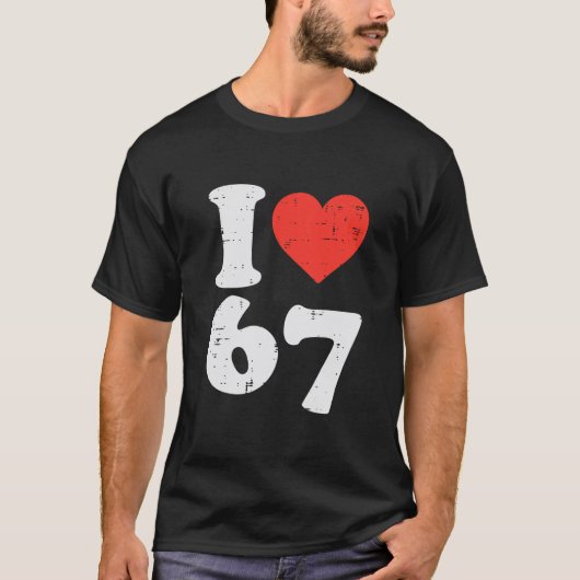 67が大好き 面白い 6 7 コスチューム ミーム Six Seven キッズ Tシャツ (正面)