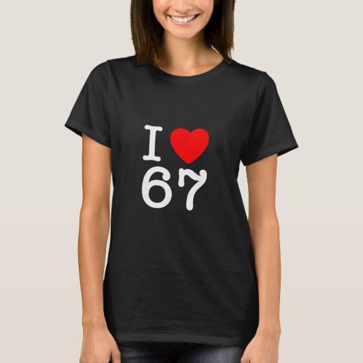 67が好き 67 シックス セブン ミーム Tシャツ (正面)