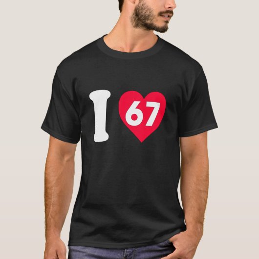 67が好き Tシャツ (正面)