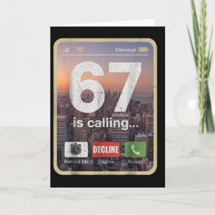 67が面白いジェネレーションZスラングミーム電話画面 カード