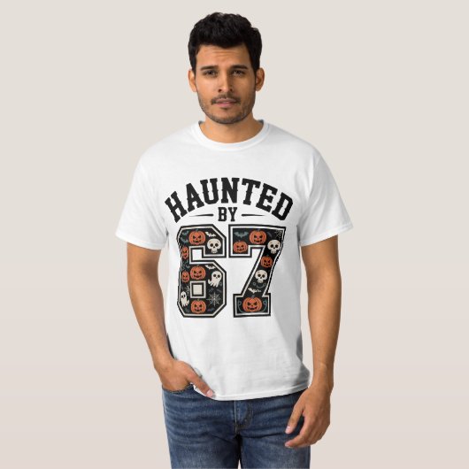 67に怯えて ゴシックハロウィン Tシャツ (正面フル)