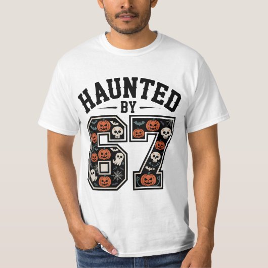 67に怯えて ゴシックハロウィン Tシャツ (正面)