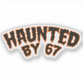 67に憑りつかれた おかしな幽霊とカボチャのハロウィン シール (正面)