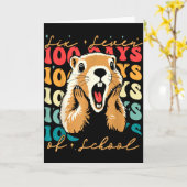 67のおもしろい6月7日 グラウンドホッグを尊重 100日 カード (黄色い花)