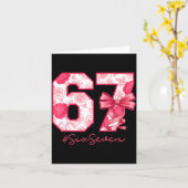 67のミームかわいい少女の弓面白いアルファ カード (黄色い花)