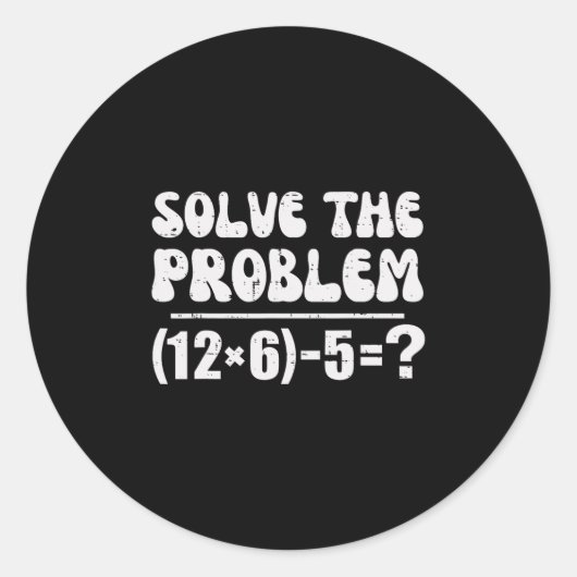 67のミーム面白いPemdas小学校数学教師シックスセブン ラウンドシール (正面)