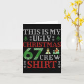 67のミーム「六七、脳が腐ってる」 私の醜いクリスマス カード (黄色い花)