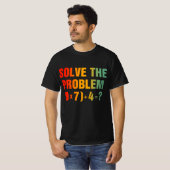 67の問題を解く Gen Alpha数学教師のミーム Tシャツ (正面フル)