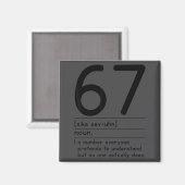 67の定義 意味 67 ミーム 面白い6セブン マグネット (正面/裏面)