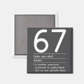 67の定義 67という数字の意味が面白い ミーム 6 7 マグネット (正面/裏面)