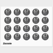 67の定義 67という数字の意味が面白い ミーム 6 7 ラウンドシール (シート)