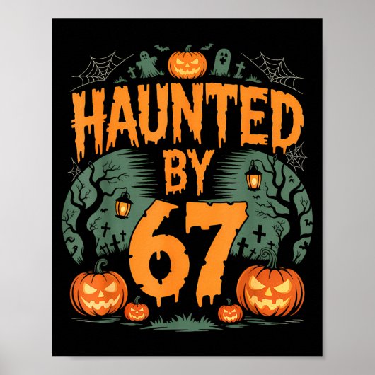 67の幽霊に悩まされるハロウィン・パンプキン メメ ポスター (正面)