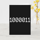 67の面白いテクノロジーメームのバイナリコード1000011 カード (黄色い花)