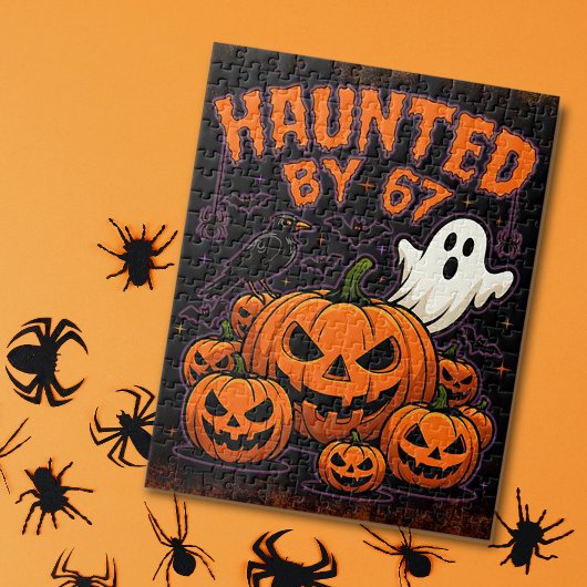 67の面白い幽霊とかぼちゃのハロウィンに悩まされて ジグソーパズル