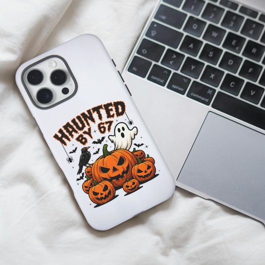 67の面白い幽霊とカボチャのハロウィンに悩まされて Case-Mate iPhoneケース