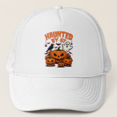 67の面白い幽霊とカボチャのハロウィーンに悩まされて キャップ (正面)