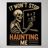 67の骸骨の数学教師に悩まされる 学生 ハロウィン ポスター (正面)