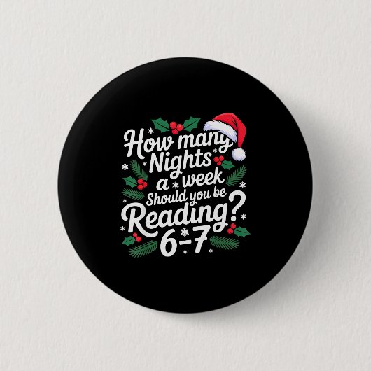 67を読むおかしな英語教師のクリスマス 缶バッジ (正面)