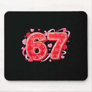 67アイスクリームドリップミーム バレンタインデー 6 7 におもしろい マウスパッド