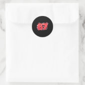 67アイスクリーム滴る面白いバレンタインデーギフト ラウンドシール (バッグ)