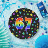 67イベントはっきりした:,おもしろい, カラフル Rainbow 67 ペーパープレート (パーティー)