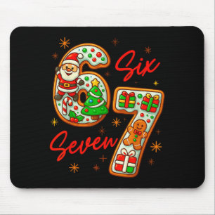 67クリスマスミームフレーズ 6 7 ミーム コスチューム クリスマス  マウスパッド