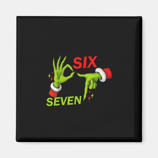 67クリスマス流行語ミームTシャツ 6 7 コスプレ マグネット (正面)