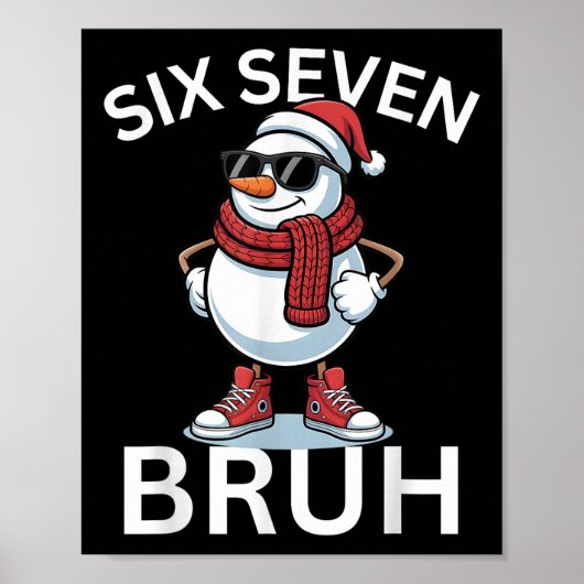 67クリスマス 冗談 67のミーム Snowman ポスター (正面)