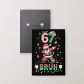 67クリスマスBruh67面白いミームサンタダビング 缶バッジ (正面/裏面)