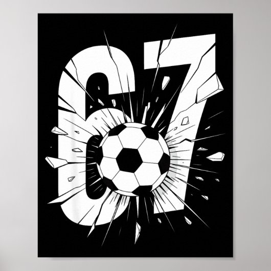 67サッカー Six Seven 6 7 ミーム 67 ポスター (正面)
